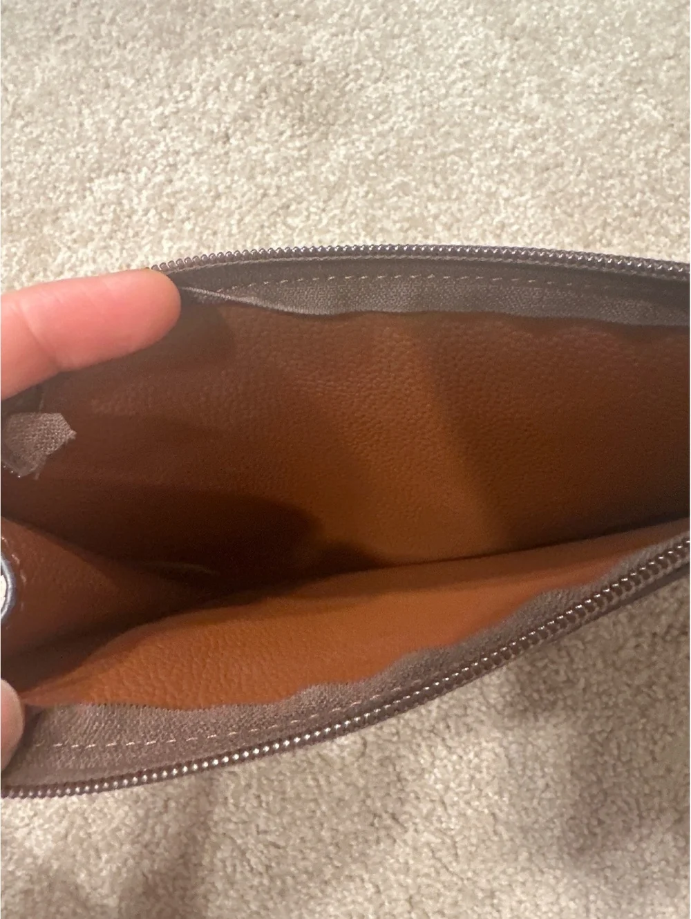 (2)Calvin Klein Monogram Wristlet Clutch Bag